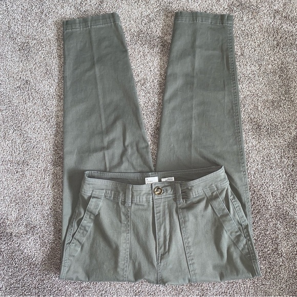 Olive Green Ankle Trouser With Utility Pockets - Picture 1 of 6
